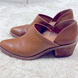 Madewell Brown Leather Booties Shoes size 7